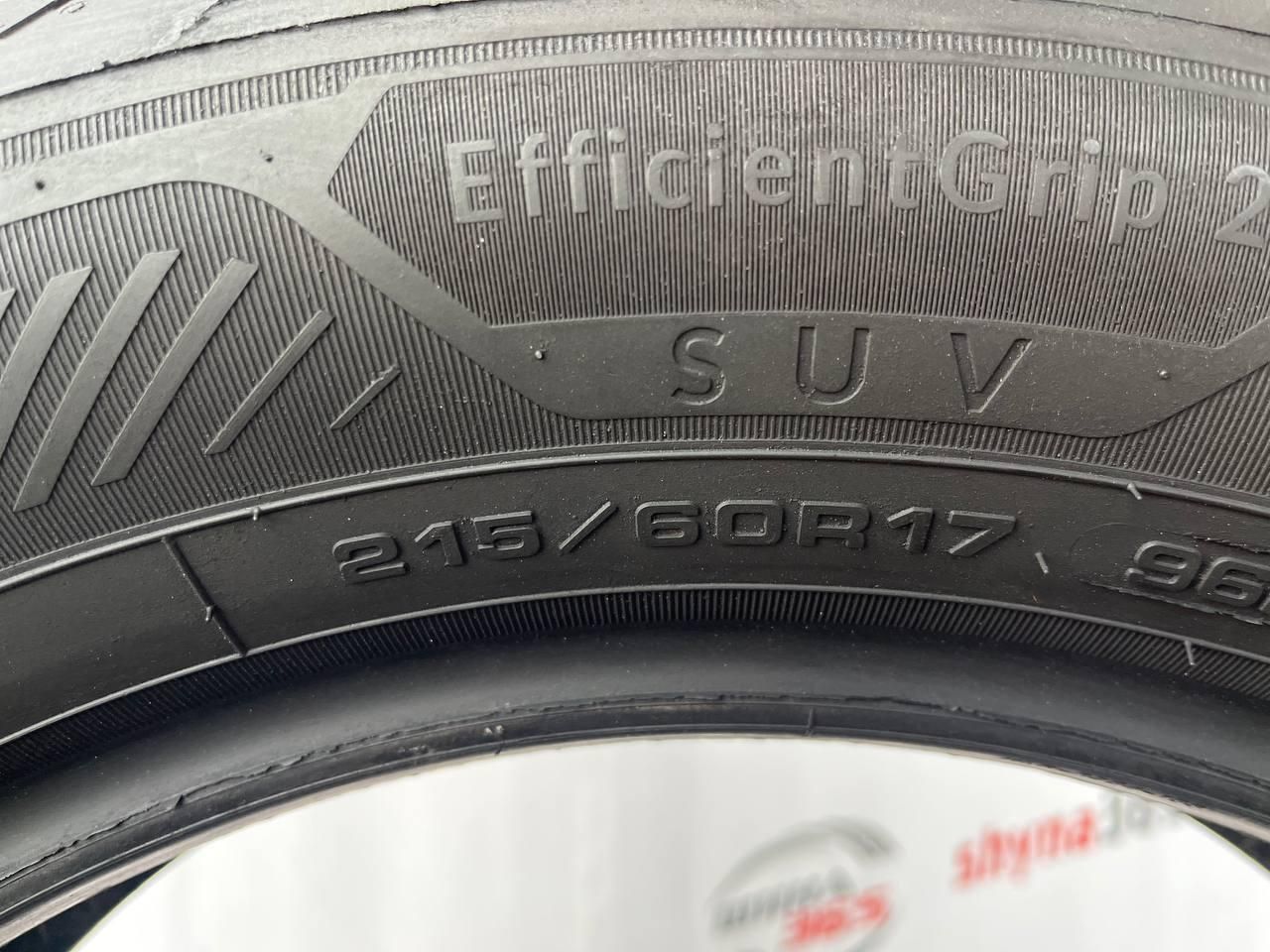 Шини бу літо 215/60 r17 goodyear efficientgrip 2 suv 6mm