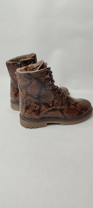 NOWE botki dziecięce ocieplane Bisgaard rozmiar 30 wkładka 19 cm skóra