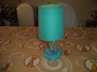 candeeiro de mesa cabeceira azul