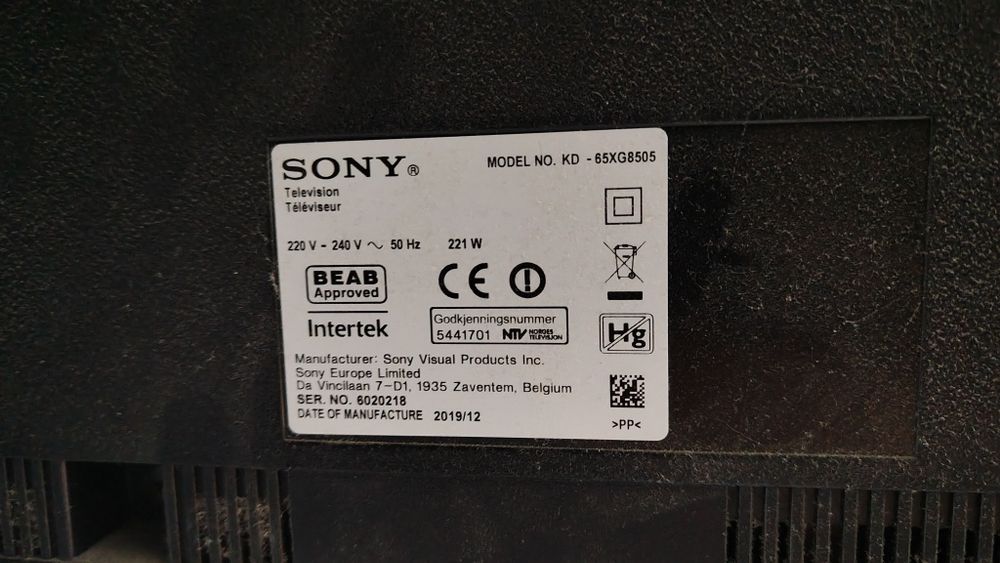 Telewizor Sony KD-65XG8505