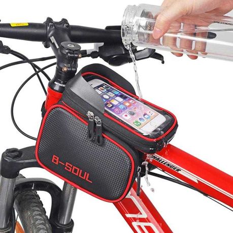 Сумка велосипедная  органайзер для смартфона на раму B-SOUL Красный