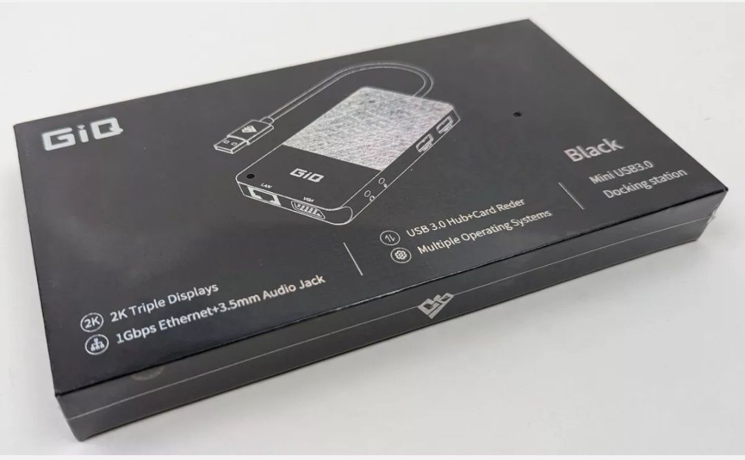 GIQ Hub USB C USB 3.0 na podwójny HDMI VGA Y521