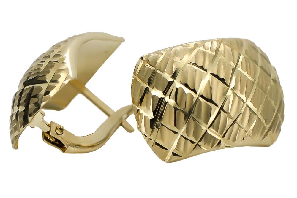Złote włoskie kolczyki z żółtego złoto 14k 585 cen036y Wrocław