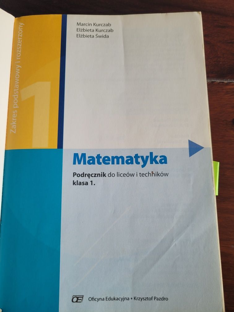 Matematyka podręcznik klasa 1 liceum.