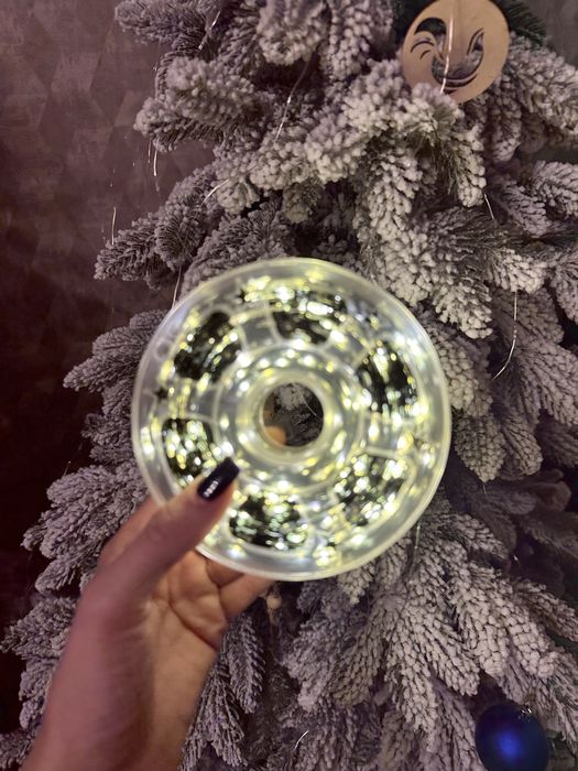 ОПТ та роздріб! Гірлянда нитка роса на зеленому дроті