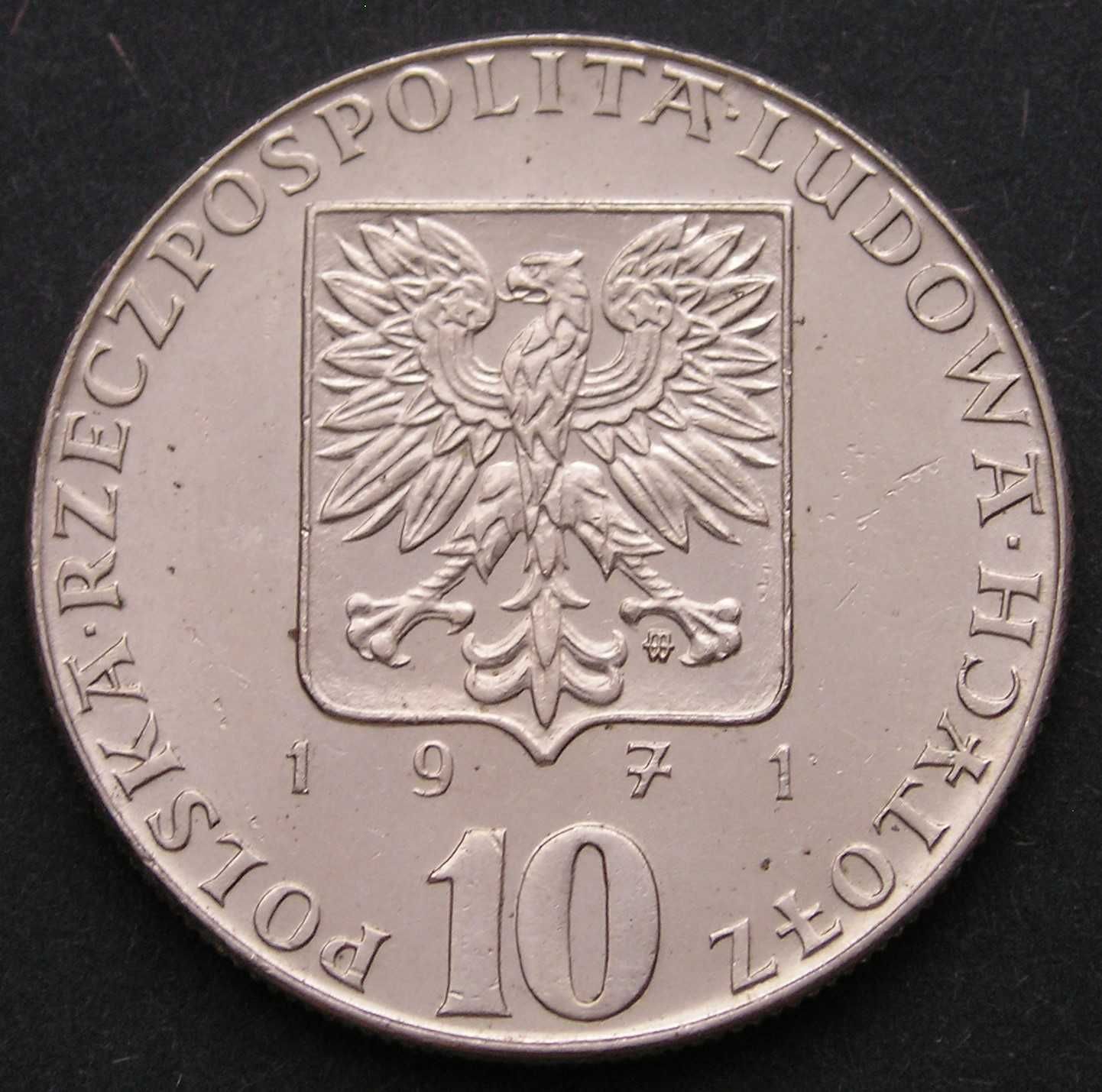 Polska 10 złotych 1971 - FAO - FIAT PANIS - flądra