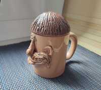 Веселая чашка заварник, керамика hand made