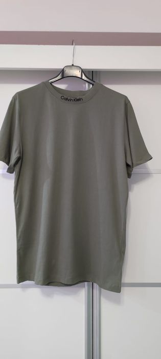 Koszuli na krótki rękaw t-shirt 2 pak czarna khaki bawełna Calvin Klei