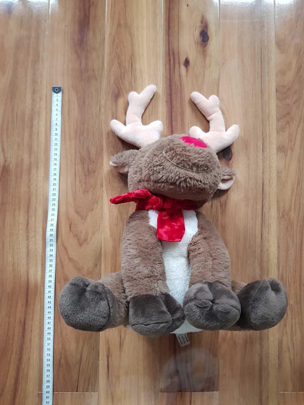 renifer Rudolf Czerwononosy z czerwonym szalikiem Keel Toys  maskotka