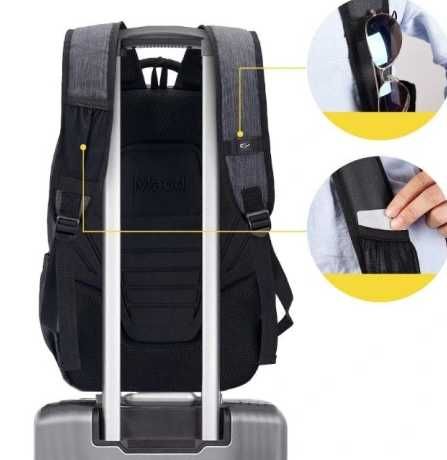 Maod plecak torba PORT usb na laptopa 15,6 CALI wodoodporny solidny