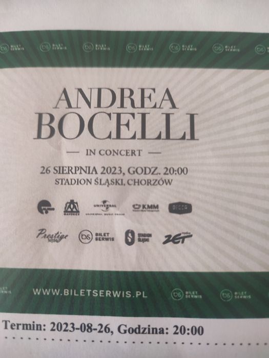 Koncert Andrea Bocelli stadion slaski