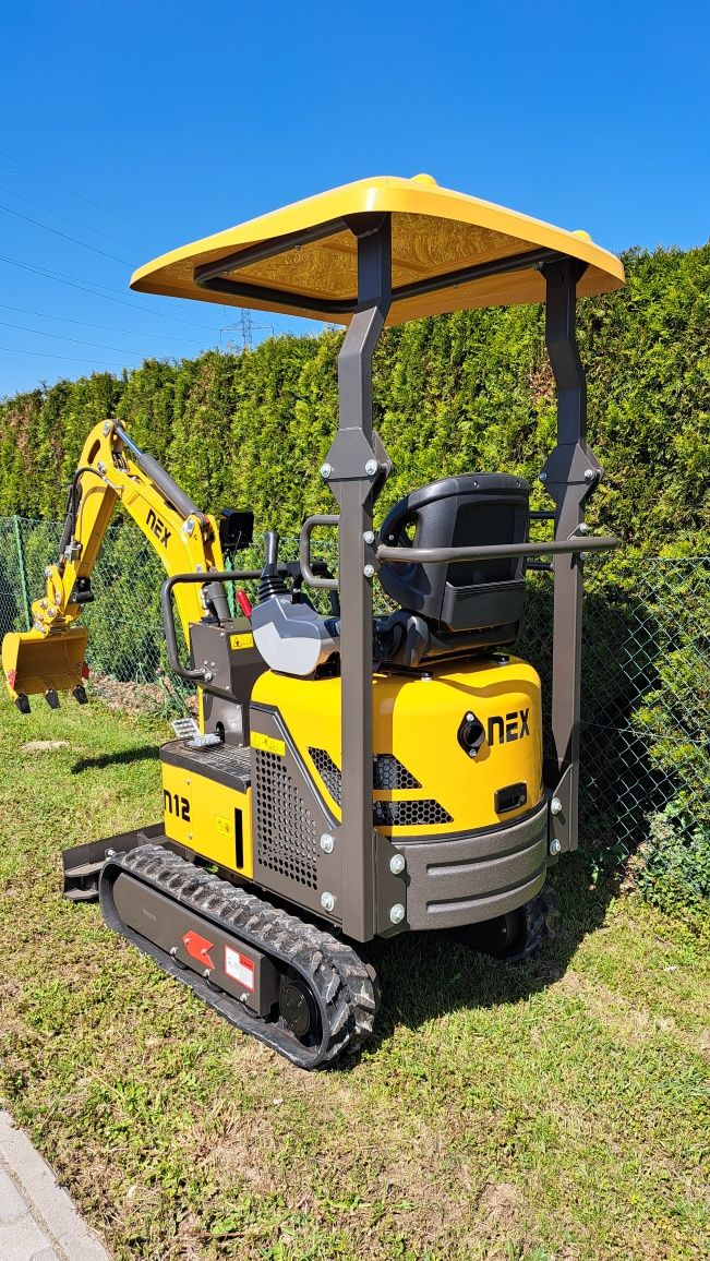 Minikoparka Nex N12 joystick,  Yanmar 3TNV70, 2m głębokość kopania