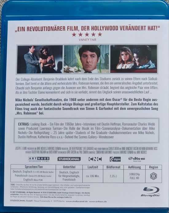 Absolwent - The Graduate - wydanie bluray bez PL