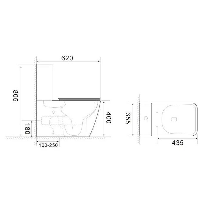Унітаз-компакт Mixxus QUADRO
