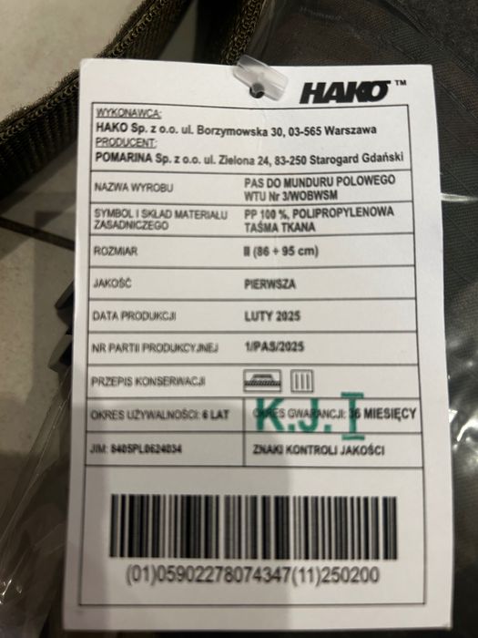 Mundur Wojskowy Zimowy M/R