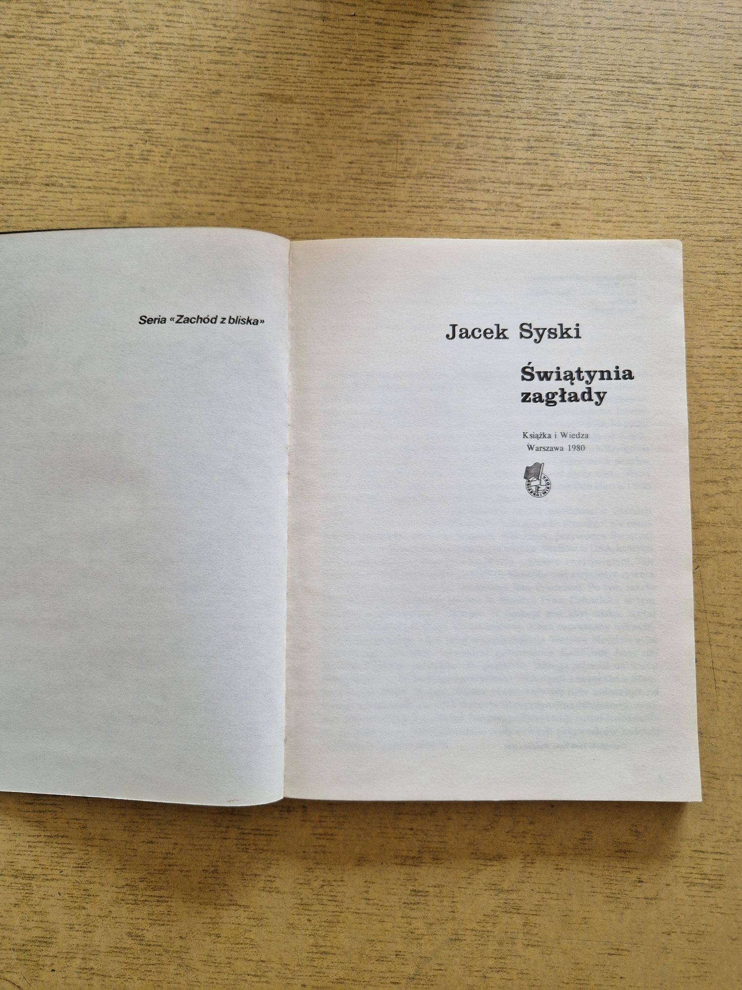 Książka Świątynia zagłady autor Jacek Syski