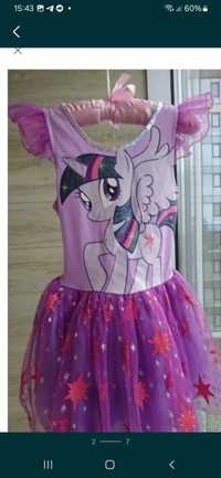 Нарядное платье my little pony Искорка 3-4г