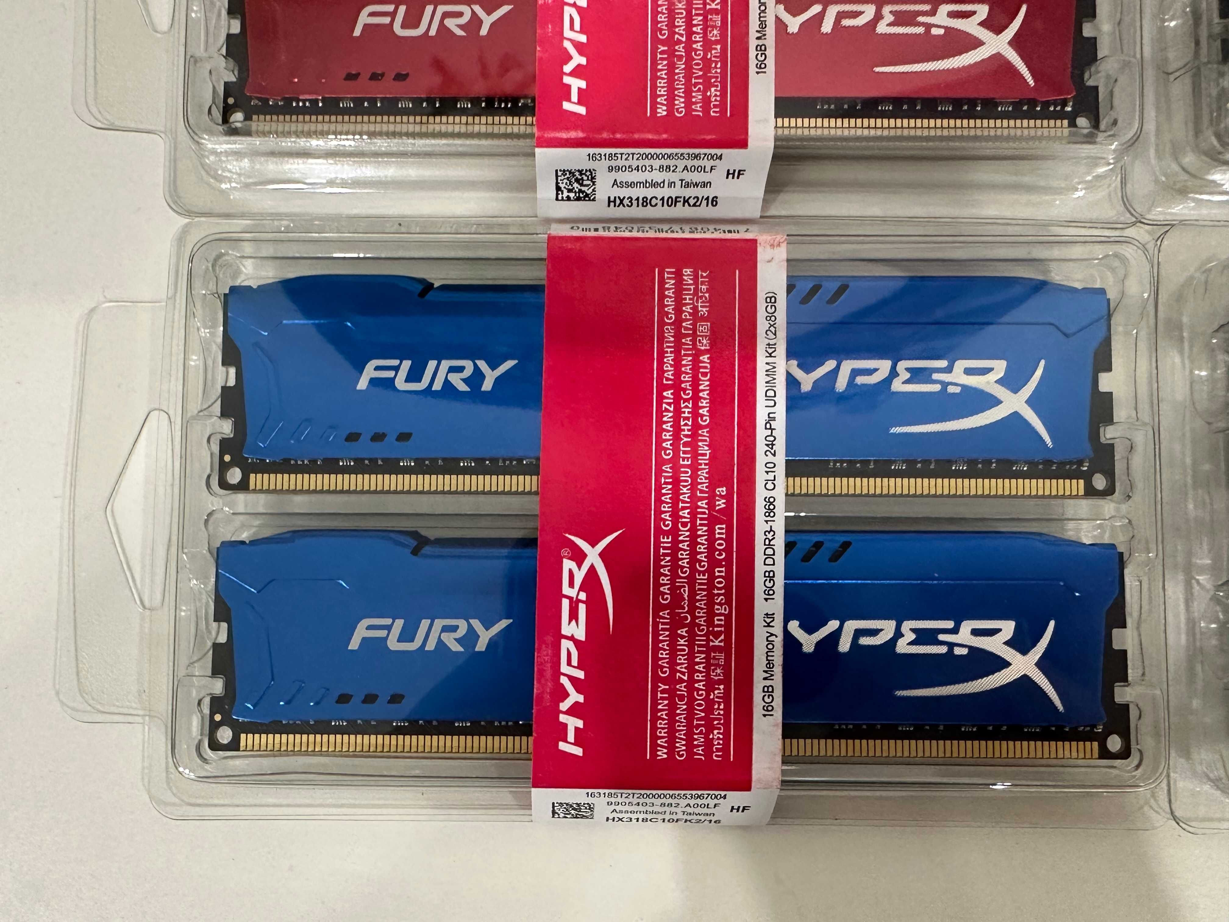 Оперативна пам'ять HyperX DDR3 1600-1866 Kit 2x8gb 16Gb PC3-14900 FURY