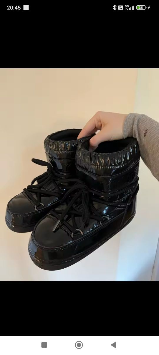 Hit buty boots śniegowce platforma jak Moon lakierowane r. 38/39 25 c