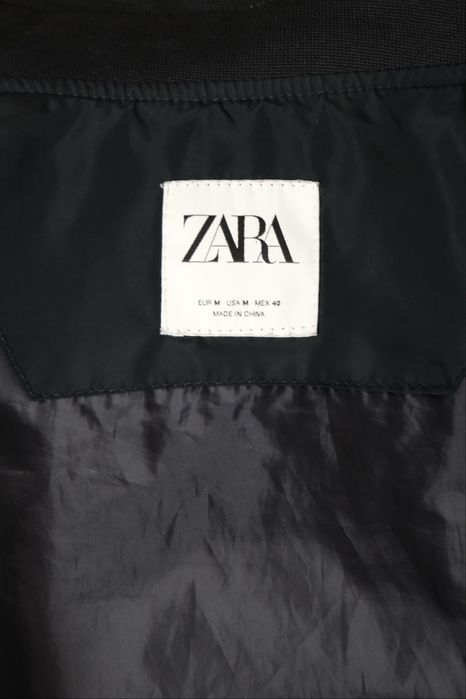 Granatowa bomberka z kołnierzykiem z ekoskóry