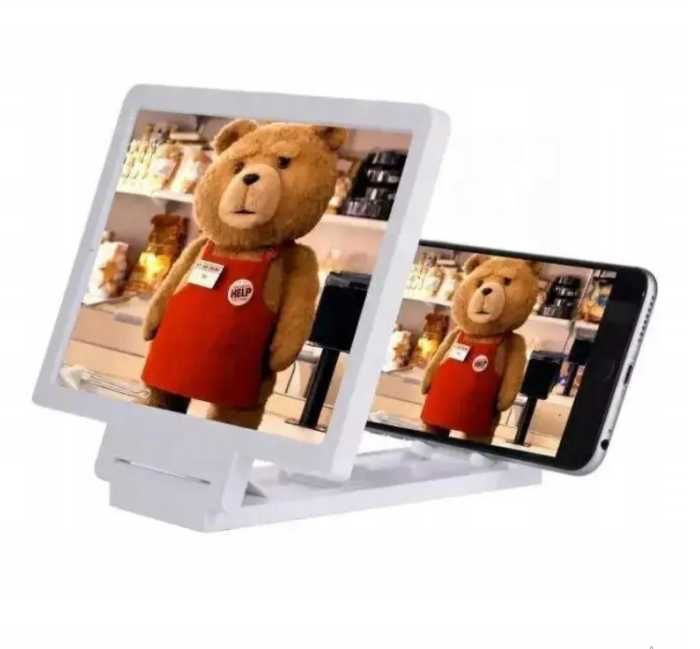Podstawka Lupa do czytania oglądania ekran do telefonu3x biały ttst670