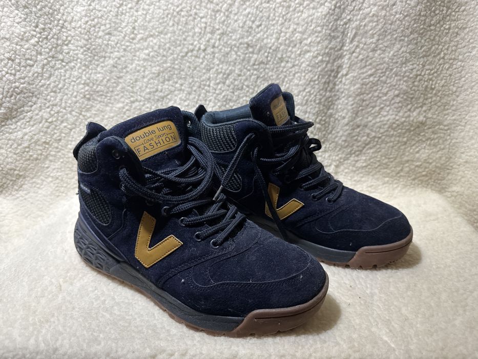 Зимние ботинки мужские высокие кеды на меху