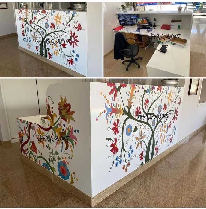 Balcao Recepcao Curvo Atendimento Publico Material Rececao Novo