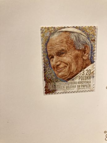 Znaczek pocztowy z okazji 40-lecia wyboru JP 2
