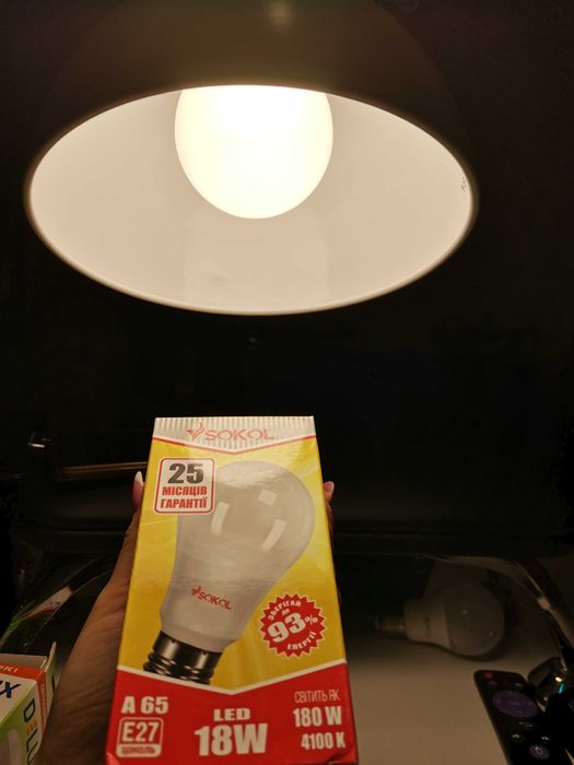 Led sokol лампочка лед 18w 4100k