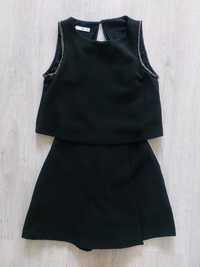 Czarny kombinezon z odkrytymi plecami - Mango MNG - spódnico-spodnie