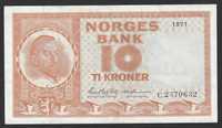 Norwegia 10 koron 1971