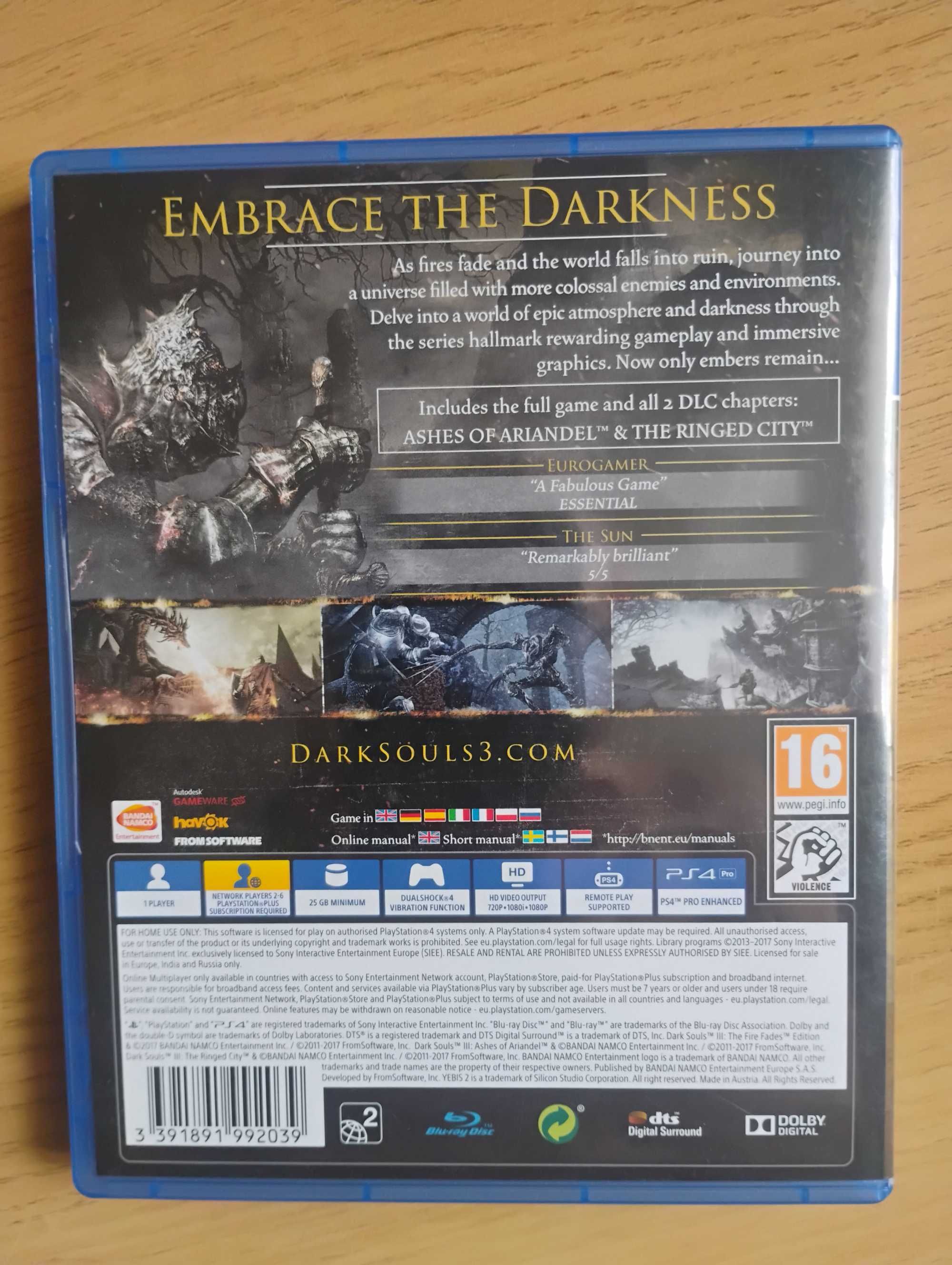 Dark Souls III 3 Fire Fades Edition GOTY PL PS4/PS5 Stan Bardzo Dobry