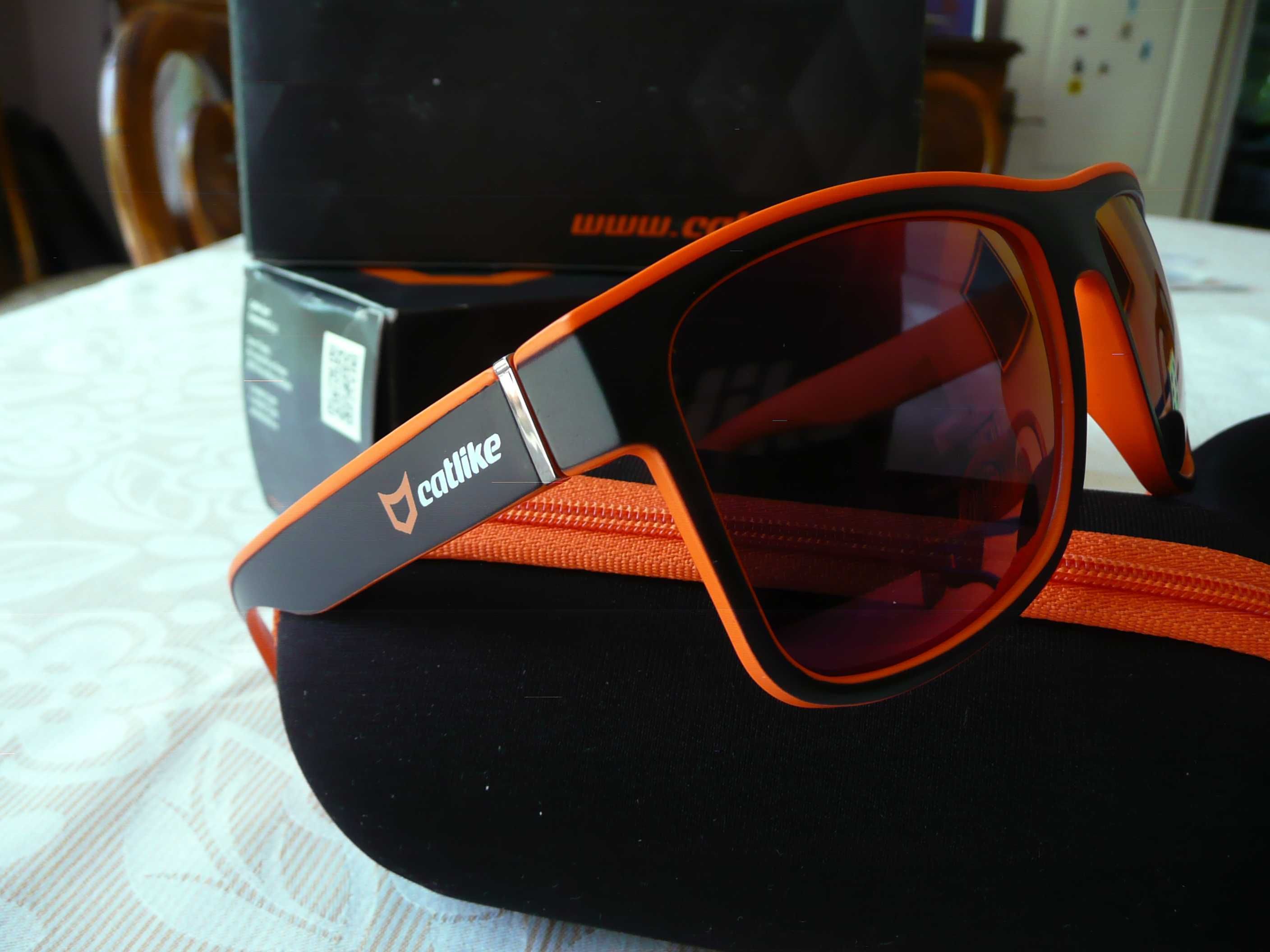 nowe okulary sportowe CATLIKE ORANGE KEY