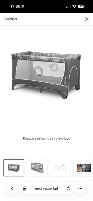 Lożeczko turystyczne lionelo szare