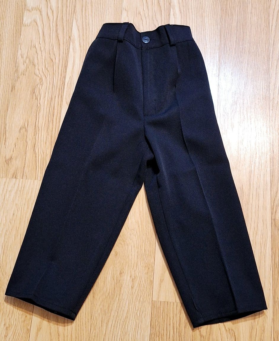 Nowy komplet spodnie+kamizelka 92 cm czarny