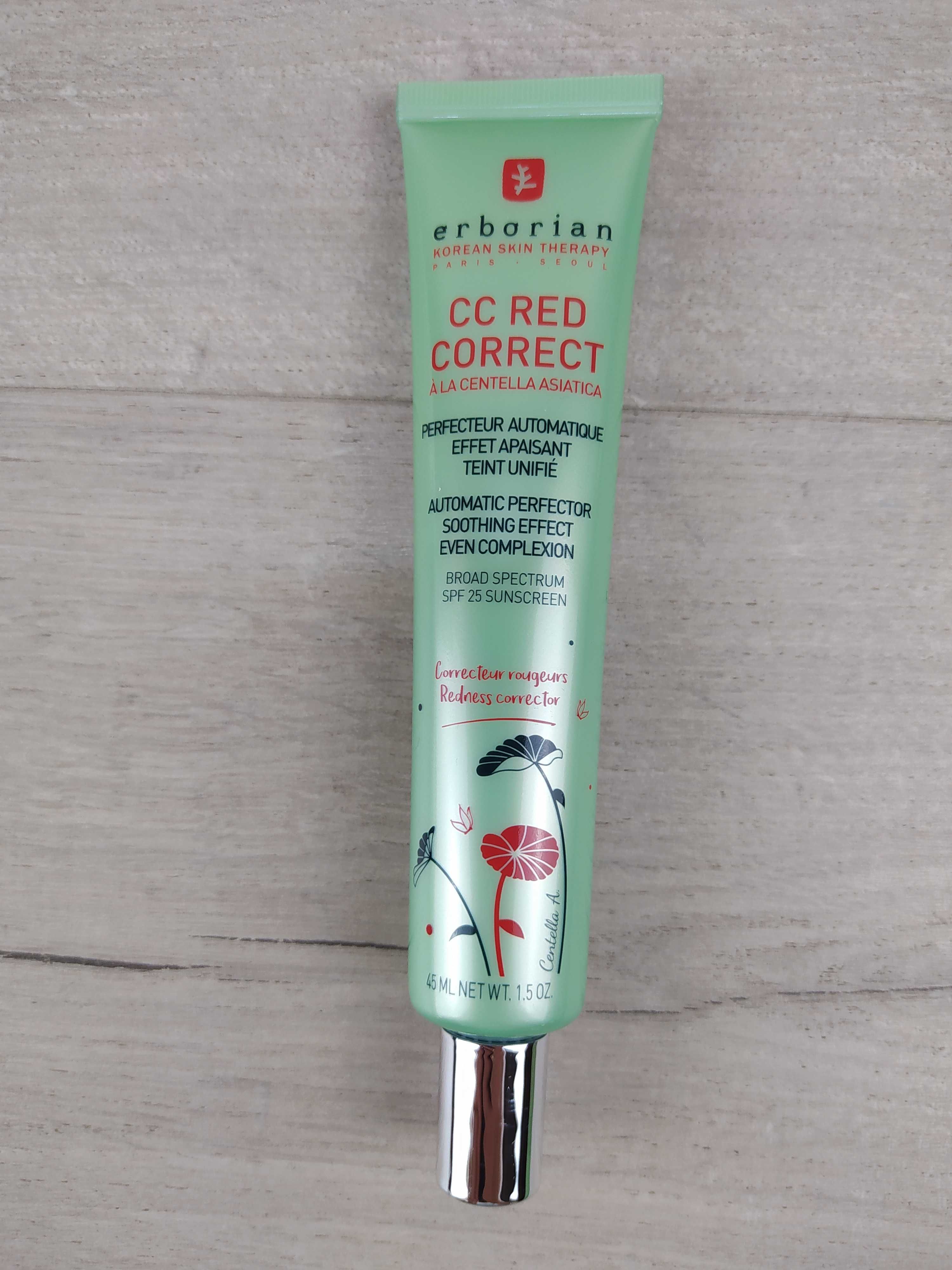 Erborian CC RED CORRECT Krem korygujący zaczerwienienia SPF25