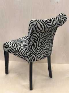 NOWE krzesła w stylu glamour – komplet 6 sztuk – wzór zebra – HIT!