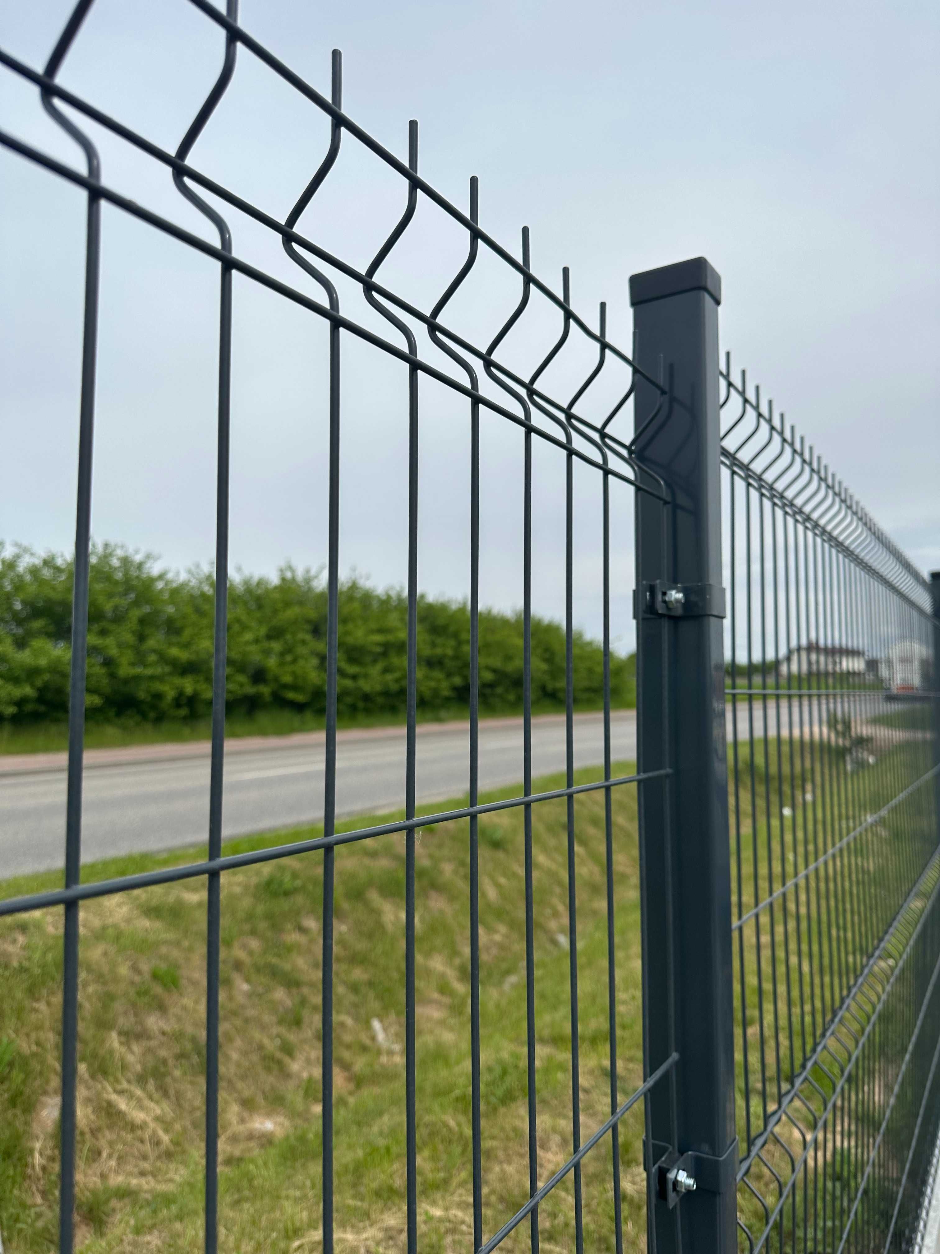 Najtaniej Ogrodzenie Panelowe ZESTAWY panel 3D słupek obejmy KOMPLET