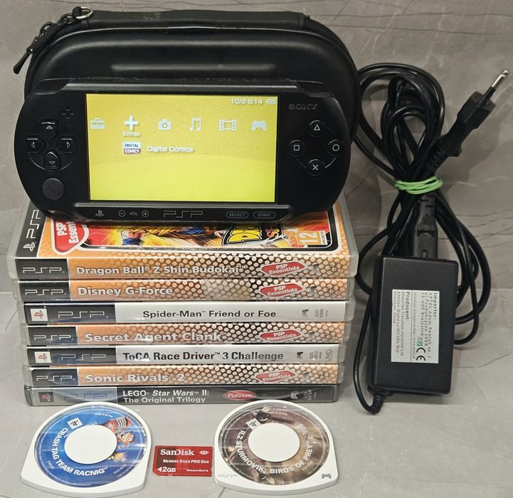 Konsola Sony PlayStation Portable PSP-E1004 +9 gier