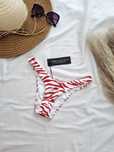 Majtki dół od bikini stroju kąpielowego, zebra, wysoki stan xxs