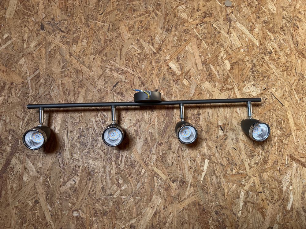 4 punktowy kinkiet lampa sufitowa czarna led