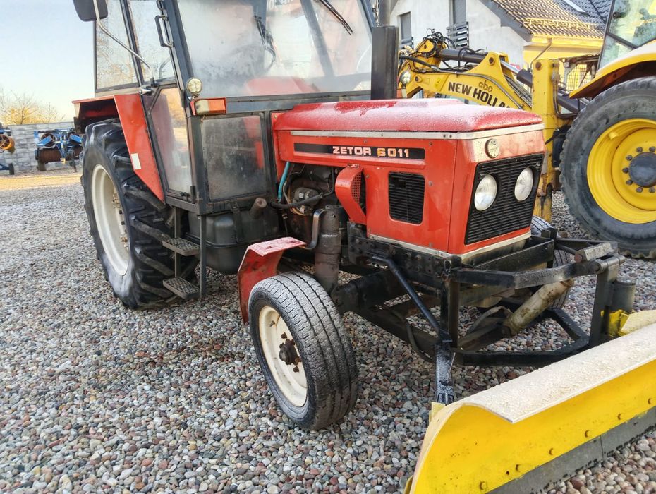 Ciągnik rolniczy   Zetor 6011 belarus akcja zima odsnieżanie