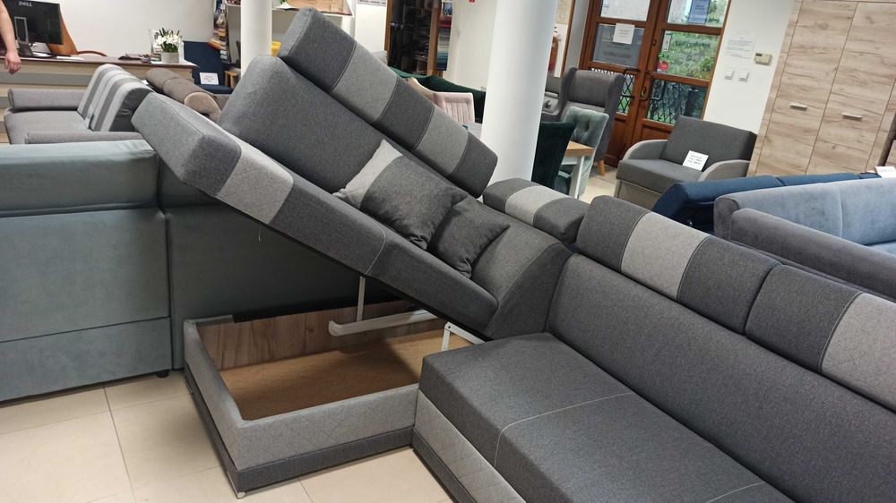 Narożnik Sofa Wojtek. Bonell, pojemnik, automat, Na WYMIAR.Moduły