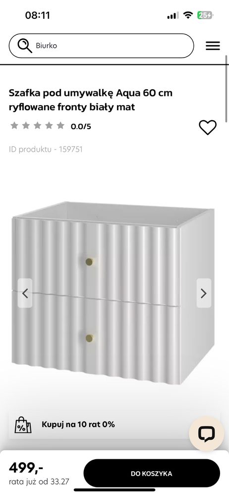 Zestaw mebli lazienkowych