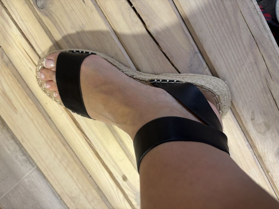 F&F sandały czarne 40 espadryle