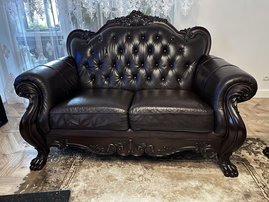 Komplet mebli skoórzanych