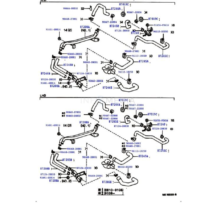 Toyota hilux tubos de água inoxidável