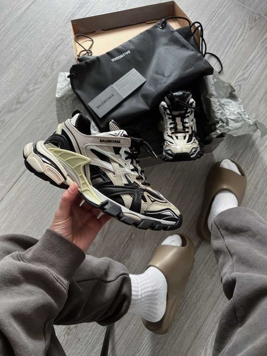 Унисекс кожаные кроссовки Balenciaga Track 2 кросівки баленсіага трек