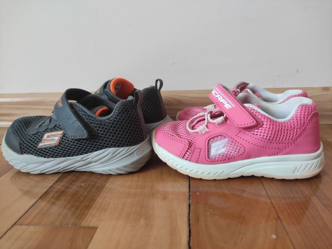 Дитячі кросівки літні Skechers Escape сірі рожеві Разом або окремо