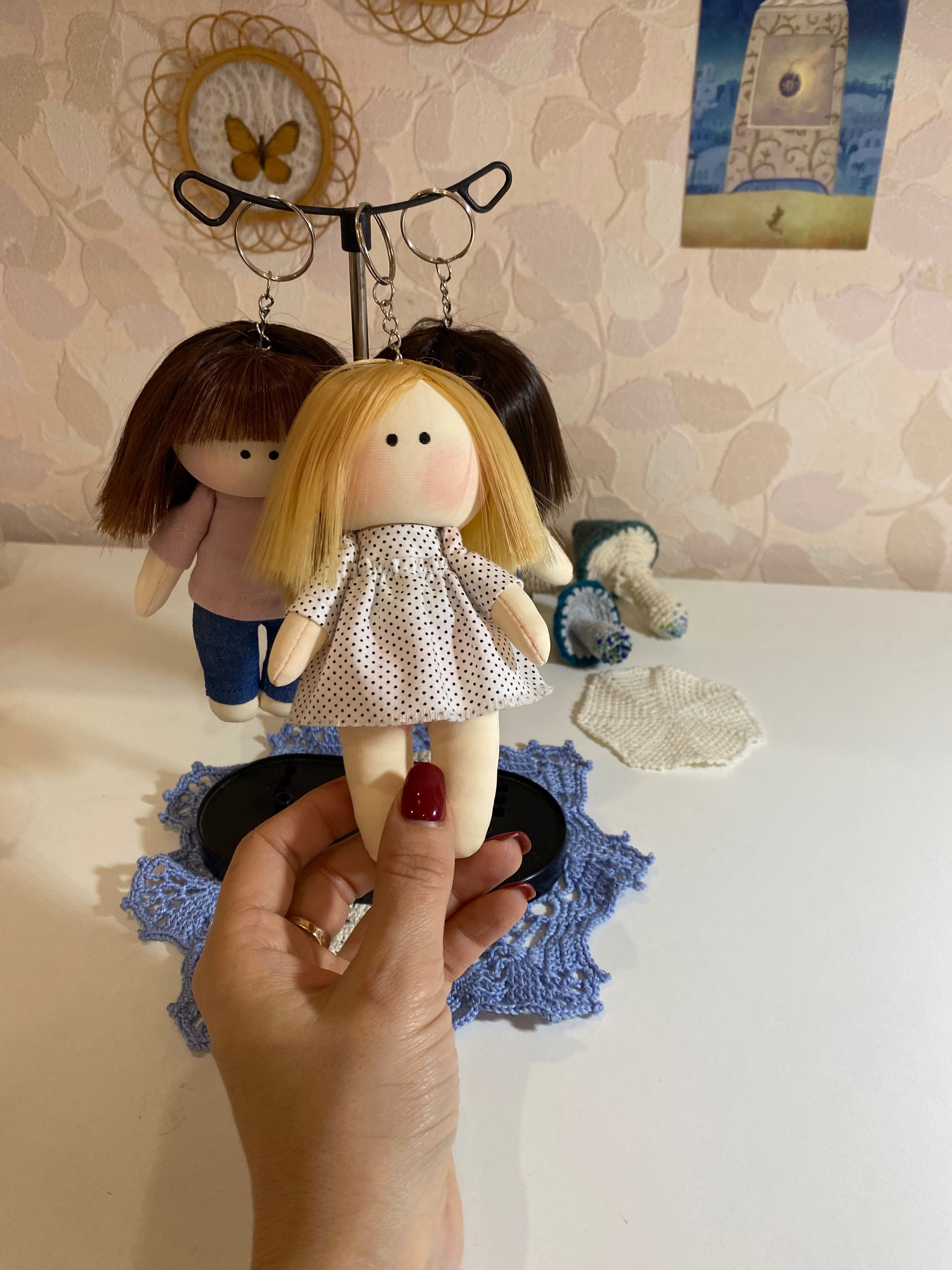 Лялька з тканини, брелок